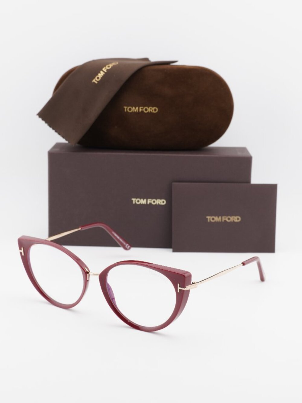 Tom Ford FT5815-B 074 Cat Eye Eyeglasses 54mm - Pink